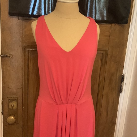 Like new! Cynthia Rowley Punch Pink maxi dress with pockets - size Large - Picture 3 of 8